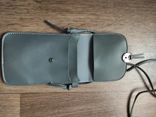 Bolso de teléfono móvil con pantalla táctil para mujer, Cartera de teléfono inteligente con borla de cuero, bolso con correa para el hombro