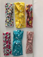 Diadema para niña pequeña, accesorios para el cabello para bebé, lazo de sandía, sombrero recién nacido, diadema con Orejas de conejo, banda para la cabeza de regalo, 1 unidad