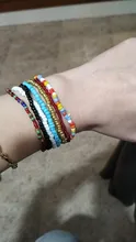HangZhi 2020 nuevo 7 unids/set moda Simple Multicolor Boho elástico semillas cuentas pulseras para las mujeres joyería de la personalidad