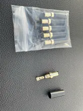 Enchufe de alimentación CC de cobre chapado en oro, 5,5x2,5/5,5x2,1/3,5x1,35mm, conector macho de CC con abrazadera de cable para soldadura, 2 uds.