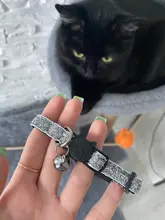 Collar con cascabel para gatos y gatitos, correa ajustable sólida para mascotas, suministros de plomo