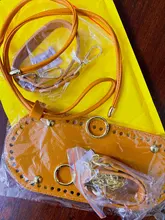 4 unids/set bolso hecho a mano conjunto de bolso de tela cubierta de correa de hombro bolso de cuero parte inferior para bolso de bricolaje bolso de hombro