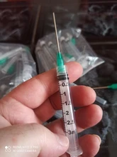 Juego de 5 jeringuillas de 3ml con aguja de punta roma de 1,5 , tapón de Punta transparente para pegamento, Kit para mezclar líquidos, geles