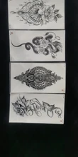 Pegatinas de tatuaje temporal a prueba de agua para hombre y mujer, tatuaje Negro Grande, Cráneo de Tigre, León, Lobo, rosa, pierna, pecho, tatuaje falso para brazo