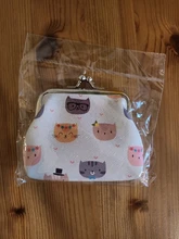 Monedero de gato de dibujos animados para mujer, mini carteras de mujer, bolso de mano, monedero con cerrojo, monedero