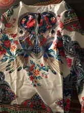 S-5XL de estilo bohemio para mujer, Blusa de estilo Vintage con estampado Floral, talla grande