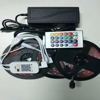 LED Strip Lights Wifi Control 270LED with Remote-49.2ft Non-waterproof Flexible Tape Lights,IR 5050 RGB LED Light Strips Kit
LED Strip Lights Wifi Control 270LED with Remote-49.2ft Non-waterproof Flexible Tape Lights,IR 5050 RGB LED Light Strips Kit