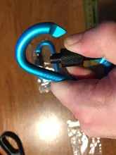 Paracord-Cadena de mosquetones de aluminio de 8cm, Clip de bloqueo rotativo, hebilla de anillo D, llavero, gancho de presión de montaña para acampada, Kit de viaje al aire libre