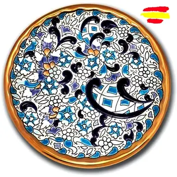 Ceramics plate from 17cm/6,7 inch diameter-ceramics glazed up handmade-made in España-oro 24k - ARTECER-MIJASCERAMIC-
Ceramics plate from 17cm/6,7 inch diameter-ceramics glazed up handmade-made in España-oro 24k - ARTECER-MIJASCERAMIC-