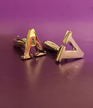 Latón de calidad de Color de plata letra 26 A-Z cartas gemelos hombre franceses camisa gemelos para hombre gemelos bouton manchette