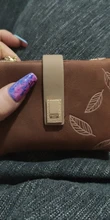 Cartera pequeña con hojas grabadas para mujer, monedero de marca, Cartera de piel sintética suave para mujer, tarjetero, Mini bolso de mano para chica
