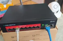 MISECU-Conmutador POE de red para sistema inalámbrico de cámara AP/CCTV, interruptor de 48V con 4/8 puertos, 10/100 Mbps, Ethernet y IEEE 802.3 af/at para cámara IP