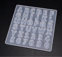 Ornament Keychain Silica-Gel Resin Mould Alphabet Number-Molds Casting-Tools Epoxy DIY
