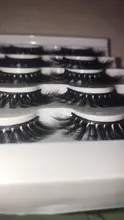 5 pares de pestañas postizas 3D largas naturales de imitación de pelo de visón Wispies Fluffies Drama pestañas suaves hechas a mano Libre de crueldad pestañas negras