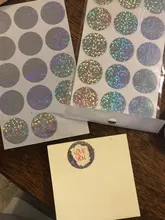 Pegatinas de puntos redondos para rascar, pegatinas láser de 1 , 100 Uds.