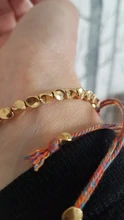 Pulsera de cobre tibetano hecha a mano para mujer y hombre, cadena de cuerda ajustable, pulseras trenzadas de Color dorado, joyería Vintage Bohemia, regalo