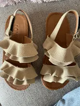 Sandalias casuales con hojas de loto para niños, zapatillas de playa de fondo suave con gancho y bucle para infantes pequeños, talla 21-35, en variedad de colores