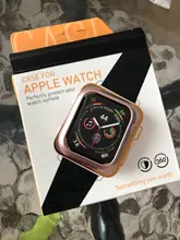 URVOI-funda de medio plástico para Apple Watch series 6 SE 5 4 3 2, marco de circón brillante, funda de grabado láser para iWatch