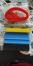 Juego de Herramientas de lámina de coche, película de revestimiento de vinilo, Kit de herramientas de revestimiento automático, espátula con fieltro limpiacristales, cortador soplador, estilismo para coche, 4 unidades