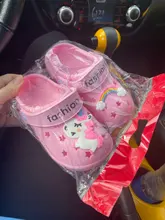 Zapatillas de unicornio para niño y niña, zapatos de arcoíris para niño pequeño, animales, zapatillas de bebé al aire libre, zapatillas de PVC con dibujos animados para niño 2019