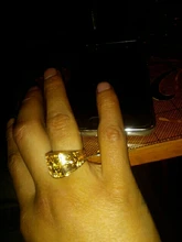 Huitan-Anillo de lujo con letra de Color oro K para hombre, diseño de trofeo, Circonia cúbica brillante, boda, marido, fiesta, regalo de cumpleaños, joyería