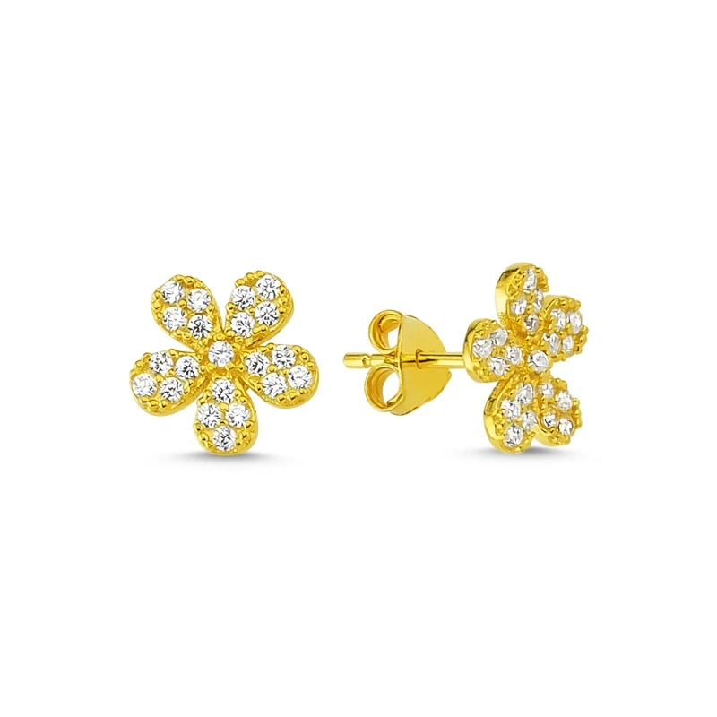 Silver 925 Sterling Zircon Daisy Earrings 
Silver 925 Sterling Zircon Daisy Earrings