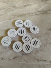 10 Uds gabinete redondo conducto de aire de ventilación Dia.19mm-53mm de acero de rejilla de malla con agujeros macho decoración de la cubierta de rejilla de sistemas de ventilación