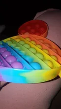 Arco Iris de empuje de Pops Fidget sensorial Juguetes Para Autisim necesidades especiales Anti-estrés juego de alivio de estrés blandita Pop Fidget Juguetes | Juguetes Fidget | Fidget Juguetes