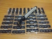 Máquina de afeitar de 2 capas para hombre, afeitadora de seguridad Manual, cuidado facial, afeitadora de barba, 1/30 Uds.