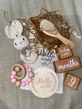Uds/1Set bebé hito haya bloque cuadrado grabado nacimiento recién nacido mes de cumpleaños hitos de fotografía herramienta Accesorios