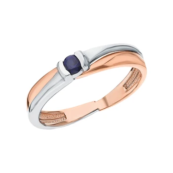 Gold ring with sapphires sunlight sample 585 
Gold ring with sapphires sunlight sample 585