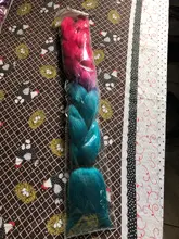 Qp-pelo trenzado Jumbo de 24 pulgadas, 100g, morado, verde, plateado, sintético, ganchillo, trenzas, 100 colores