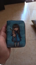 Tarjetero de piel sintética para mujer, Cartera de 9 Bits/10 Bits + 2 posiciones grandes con cremallera, Tarjetero con personajes bonitos