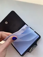 Tarjetero con hebilla de cuero PU para hombre y mujer, Cartera de viaje, tarjetero de identificación de negocios, a la moda, AIC88