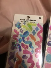 Pegatina de lazo Arco Iris Kawaii, pegatinas del alfabeto, etiqueta creativa de lentejuelas, foto de decoración álbum diario, papelería coreana Ins