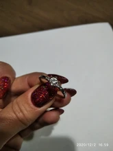 HOMOD-abalorios de anillo de plata de cristal para mujer, anillo redondo para el dedo de Cz transparente grande Diy, joyería de Color plateado para fiesta y boda
