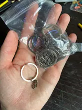 20 unids/lote llavero con 7 colores plateados 50mm de largo con división redonda llaveros al por mayor