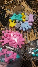 Baby Pacifier-Chain Teething-Toys Crown Silicone Pendant-Accessories Food-Grade 10pcs