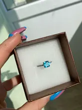 Huitan-anillo cuadrado de piedra azul para mujer, accesorios sencillos minimalistas, sortija, joyería anillos de compromiso