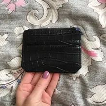 Tarjetero con textura de mármol, cartera pequeña de bolsillo para tarjetas de crédito, delgado y delgado, color blanco