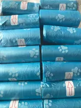 14 rollos = 210 unids degradable mascota perro Poop bolsa pata limpiar recargas rollo mierda recoger Bolsas contra insectos perfumado eliminación