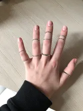 Modyle-anillos para articulaciones de diseño sencillo para mujer, conjuntos de anillos para articulaciones de Color dorado y plateado Vintage, joyería coreana