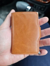 ZOVYVOL-tarjetero de cuero sintético para hombre y mujer, Protector inteligente de Metal RFID, caja de aluminio, funda delgada para tarjetas