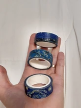 3 unids/pack clásico Van Gogh conjunto de cintas Washi estrellado adhesivo de cielo cinta DIY Scrapbooking etiqueta engomada etiqueta adhesiva