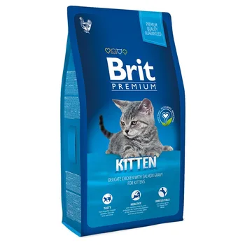 Корм для кошек Brit Premium Cat Kitten для котят, беременных и кормящих кошек, Курица, Cat food, for cats, 8 кг