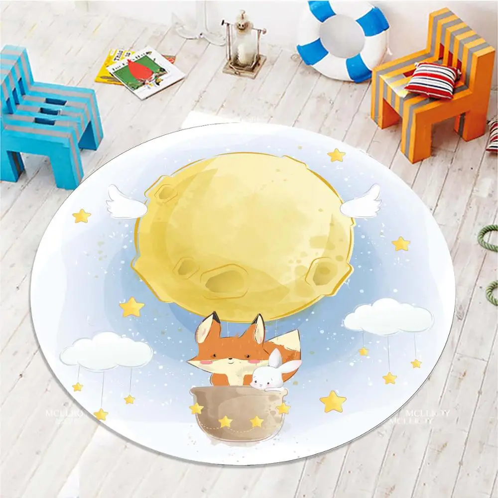 Еще желтые воздушные шары на коричневой лисе облака 3d Рисунок Нескользящие задние круглые ковры для детской комнаты
Еще желтые воздушные шары на коричневой лисе облака 3d Рисунок Нескользящие задние круглые ковры для детской комнаты