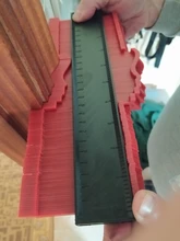 Calibrador de contornos irregulares de azulejos, regla de arco de plástico para medición de curvaturas y laminado de azulejos, plantilla manual de perfil de contorno de 12/14/25cm