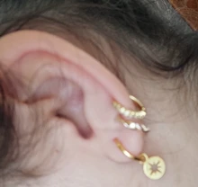 Canner-pendientes de aro de Plata de Ley 925 para Mujer, joyería fina versátil creativa con moneda de Estrella del Norte, W4