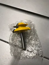 1Pc de 45 grados de bloqueo de broca para ranuradora de inglete 6mm 1/4 mango madera Tenon herramienta de corte de fresado perforación fresado para madera aleación de carburo