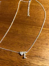 SMJEL A-Z collar con letras corazón pequeño inicial Collar para mujeres niñas niños joyería personalizada 26 carta Collier Pendientes de botón Pendientes